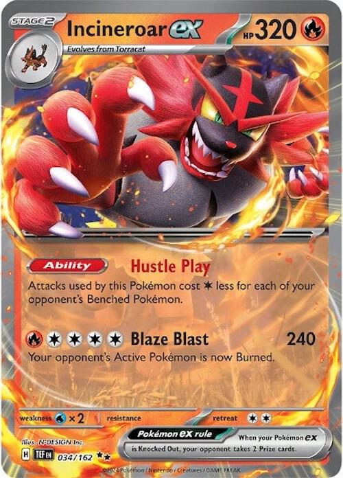 Incineroar ex 034/162 - NM