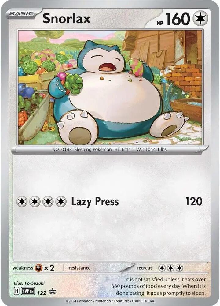Snorlax 122 Promo Cosmo Foil - NM