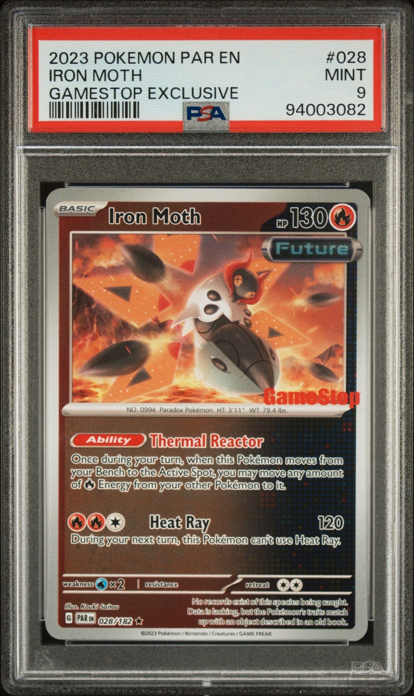 Iron Moth 028/182 PSA 9 Gamestop Stamp