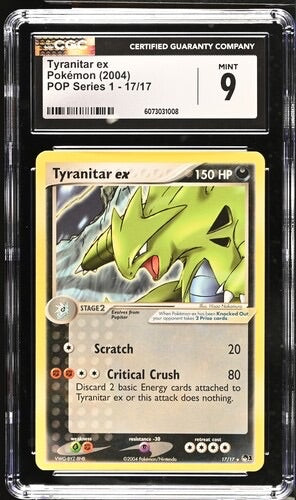 Tyranitar 17/17 POP series 1 CGC 9