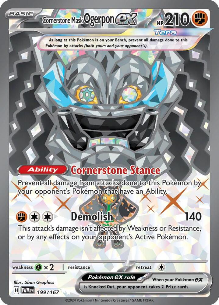 Cornerstone Mask Ogerpon 199/167 - NM