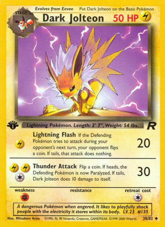 Dark Jolteon 38/82 Unlimited - NM (Ding Bottom Right)