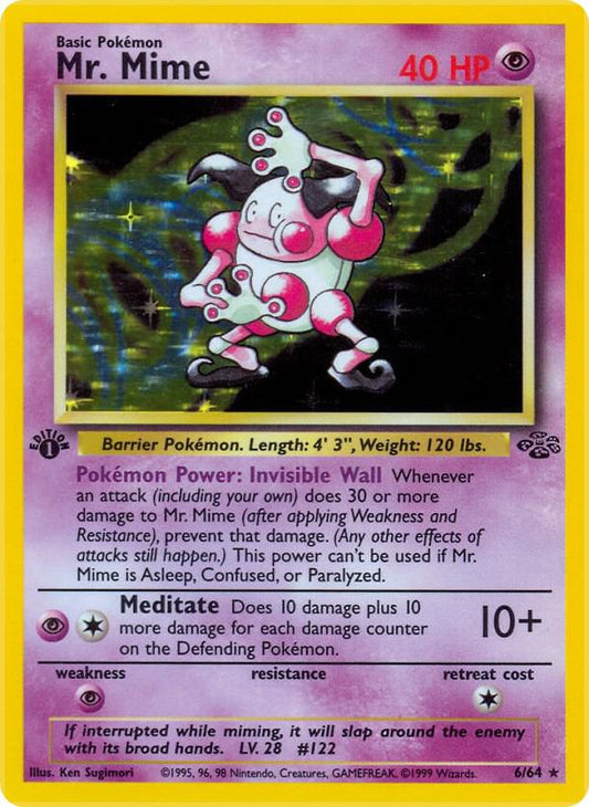 Mr. Mime 6/64 Unlimited Holo - NM