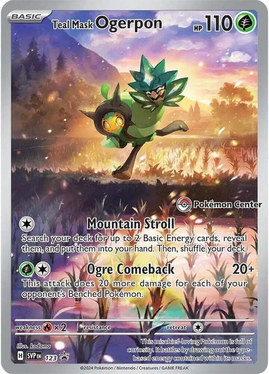 Teal Mask Ogrepon Promo 123 Pokémon Center - NM